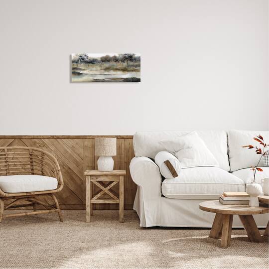 Stupell Industries Trees By Lakeside Landscape Canvas Wall Art